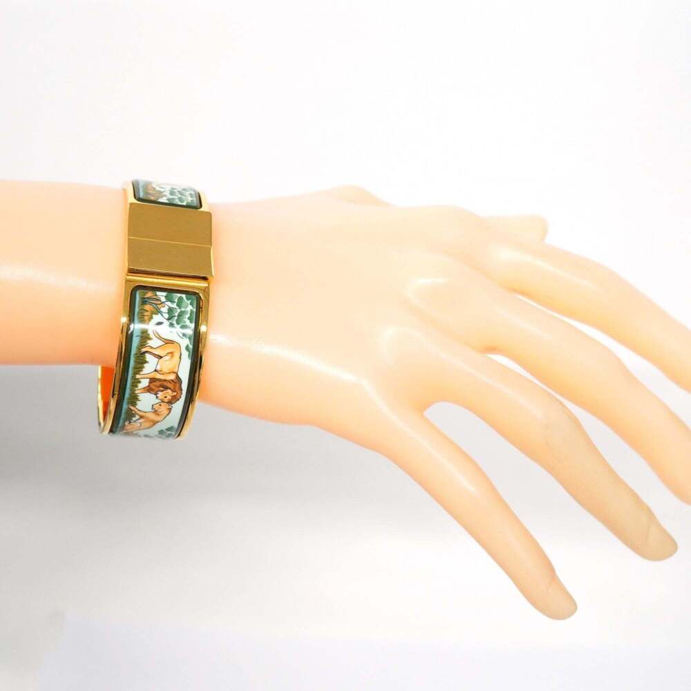 Hermes Click Cluck Gm Bangle, Gp Plated, Cloisonn… - image 7